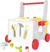 Baby Gereedschap Loopwagen - Houten speelgoed vanaf 1 jaar