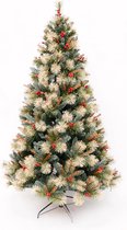 Berry Deluxe Arbre de Noël Artificiel Baie - 180 cm - Conifère - Avec Baies Rouges - Décoré - Bel Arbre de Noël - 1000 Branches - Joliment Décoré - Décoration