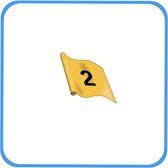 Kleine gele vlaggen - Genummerd van 1 tot en met 9 - Set van 9 stuks