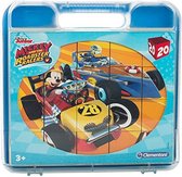Clementoni Disney Mickey and the Roadster Racer Blokpuzzel / puzzel  in koffer - 20 Delig 21X22CM