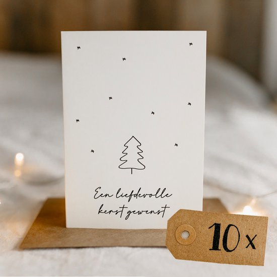 10x hippe Nederlandse kerstkaarten (A6 formaat) kerst kaarten om te