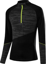 Löffler Thermoshirt Midlayer Pace Heren Zwart/neongeel Maat 52