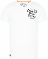 Camp David ® T-shirt met V-hals en print op de rug