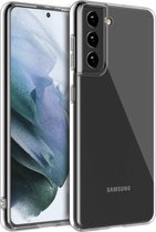 Star XL Hoesje Geschikt voor Samsung S21 Hoesje Transparant - Geschikt voor Samsung Galaxy S21 Siliconen Hoesje Doorzichtig - Geschikt voor Samsung S21 Siliconen Hoesje Transparant - Back Cover - Clear