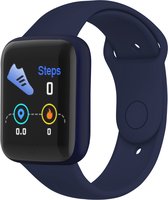 Smart Horloge D20S - Waterdicht - Bluetooth - Bloeddruk Fitness Tracker - Hartslagmeter Smartwatch - Donker Blauw