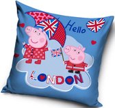 Peppa Pig, Hello London Sierkussens - Kussen - 40 x 40 inclusief vulling - Kussen van Polyester