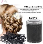 Haarpin - Bobby Pin Zwart (S) | Haar Styling hulpstuk - haarclip tool - Spiraal Volume creatie - haarspeld - Haarschuifje - Bobby Pin - 200 Stuks