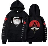 Naruto Hoodie Zwart - Itachi Uchiha - Maat XL