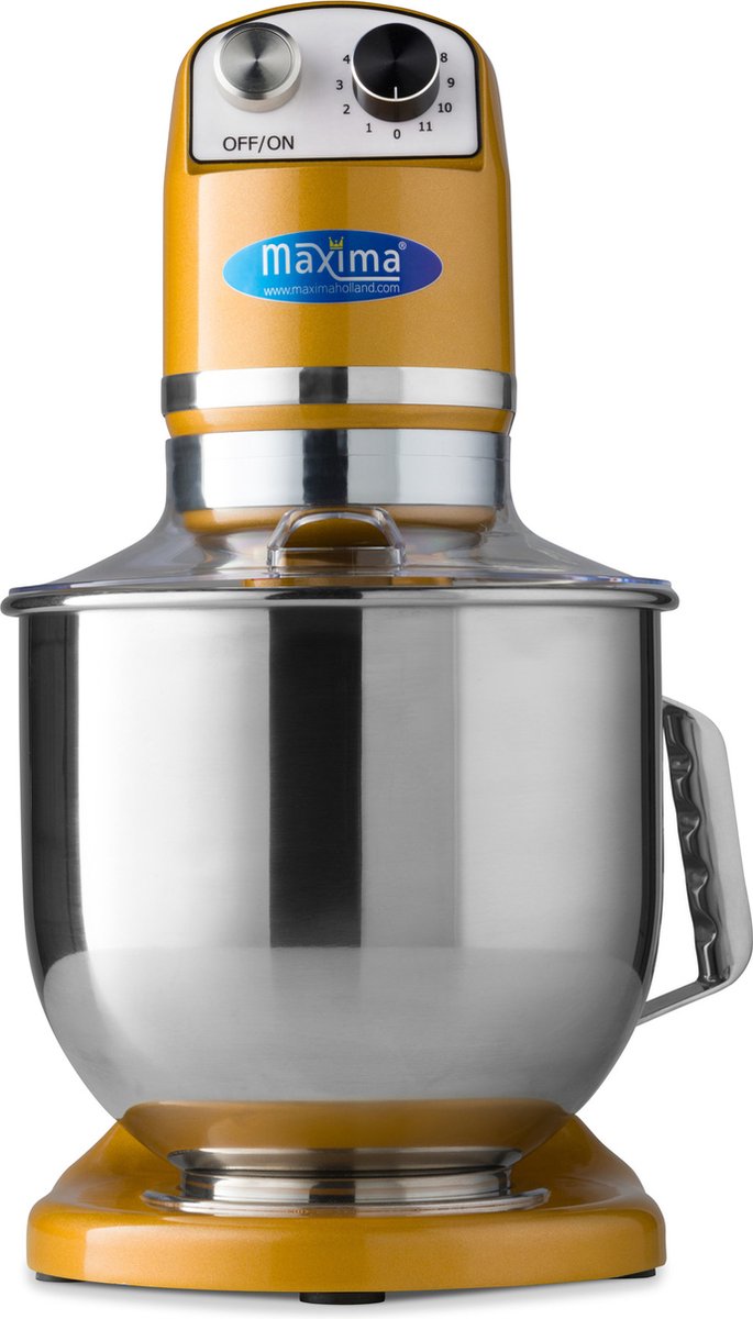 Maxima Planeetmenger 7 L Tot 2 Kg Deeg Goud/Geel - RVS Mengkom - 11 Snelheden - Keukenmachine - Standmixer - Keukenrobot - 7 liter van Merkloos — afbeelding 5