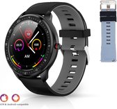 Stenlille Swift Smartwatch – Dames & Heren Horloge – Geschikt voor IOS en Android – Activity Tracker – Siliconen bandje - Zwart