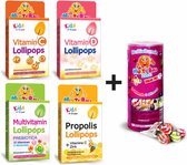 Voordeelpakket Multi-vitamine Lollipops + Multi Ball Zero - Propolis Vitamine C-D- Prebiotica  Kinderen 3+  - vegan
