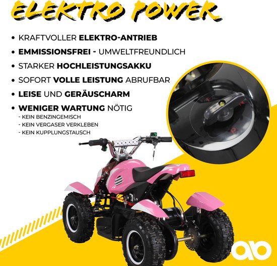 COSTWAYElektrische kinderquad met opbergruimte, 12 V, LED-verlichting, 6 wielen, 3-6 km/u, elektrische auto voor kinderen vanaf 3 jaar (rood