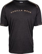 Gorilla Wear Fremont T-shirt - Zwart / Goud - XL
