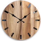 Belanian - Klokken - Wandklokken - Grote 33cm  wandklok - 100% walnootboom - houten klok - eenvoudige klok cadeau wand decor Unieke wandklok - stille LOFT klok