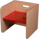 kubusstoel 32 cm rood