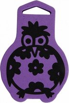 foam stempel vogel paars 7,1 x 10,6 cm