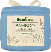 Bamboe Laken | Eco Laken 180 bij 200cm | Lichtblauw | Luxe Bamboe Beddengoed | Hypoallergeen Bed Laken | Puur Bamboe Viscose Rayon hoeslaken| Ultra-ademende Stof | Bambaw