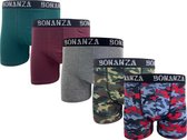 Bonanza boxershorts - 5 Pack - Katoen - Casual/Army - Maat L