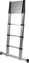 Telescopische ladder 13 treeds - Maximale hoogte 3.80m - Aluminium