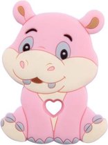 Chewzoo® - Bijtketting - Nijlpaard - Hippo - Cartoon Roze
