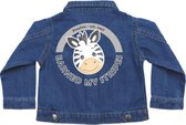 Pixeline Spijkerjas Zebra 3-6 maanden - Jacket - Denim - spijkerjas - Zebra - Organisch Katoen  - dierenprint - Pixeline - Casual