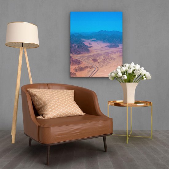 Artaza - Peinture sur toile - Montagnes dans le désert en Egypte - 40x50 - Photo sur toile - Impression sur toile