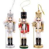 Notenkraker kerst versiering set 3 stuks