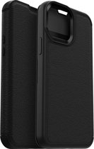 Otterbox - Strada Case wallet hoes + Lunso Tempered Glass - iPhone 13 - Zwart