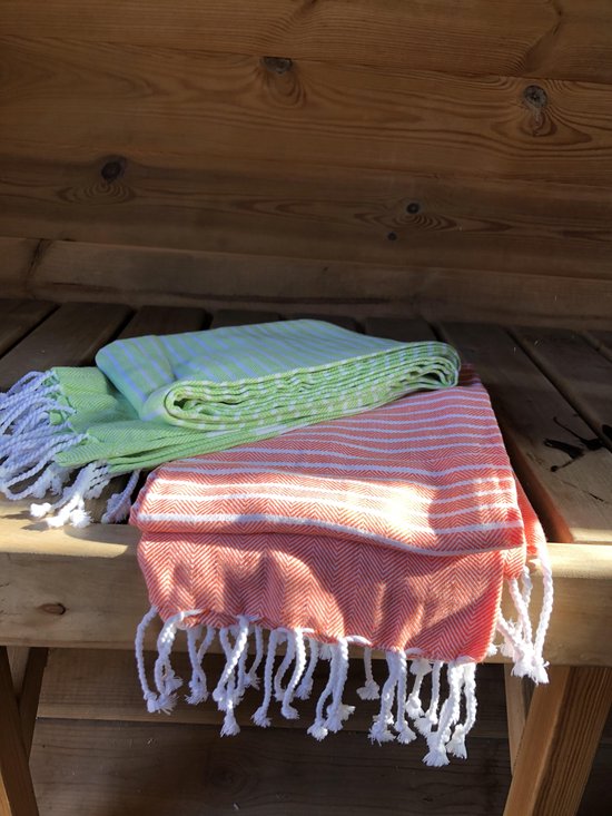 Hamamdoek - Take A Towel - Oranje - 90x170 cm - 100% katoen - leuk geschenk voor Moederdag - Sauna - Wellness - Kado