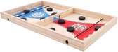 Puckschietspel - Puck shooting game - Blauw / Rood - Hout - 35x22 cm - Schijven schietspel