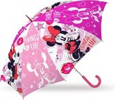 kinderparaplu Minnie Mouse junior 46 cm polyester roze