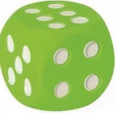 gum Dobbelsteen 2 x 2 cm rubber groen