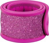 klaparmband Glitters liniaal junior 30 cm roze