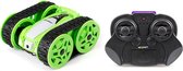 stuntauto RC Mini Flip 9,5 x 8,5 cm junior 1:34 groen