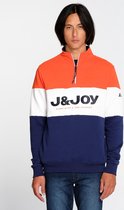 J&JOY - Sweater Mannen Moraine Lake Orange & Blue