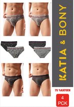 KATIA & BONY HEREN 4  PACK DOT / SAILOR SLIP SET XXL