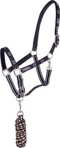 QHP Halsterset Luxe in tas Royal black Shet