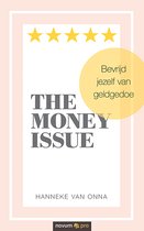 Boekomslag 'The Money Issue' met 5 sterren en tekst 'Bevrijd jezelf van geldgedoe'.