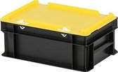 Combicolor dekselbak - 300x200xH133mm - zwart-geel