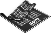 KOTO Carpet Checkout Zwart, 237x80 cm Dartmat, Incl. Score-indicatie en Oche, Professionele Dart mat, Bescherming Vloer & Dartbord