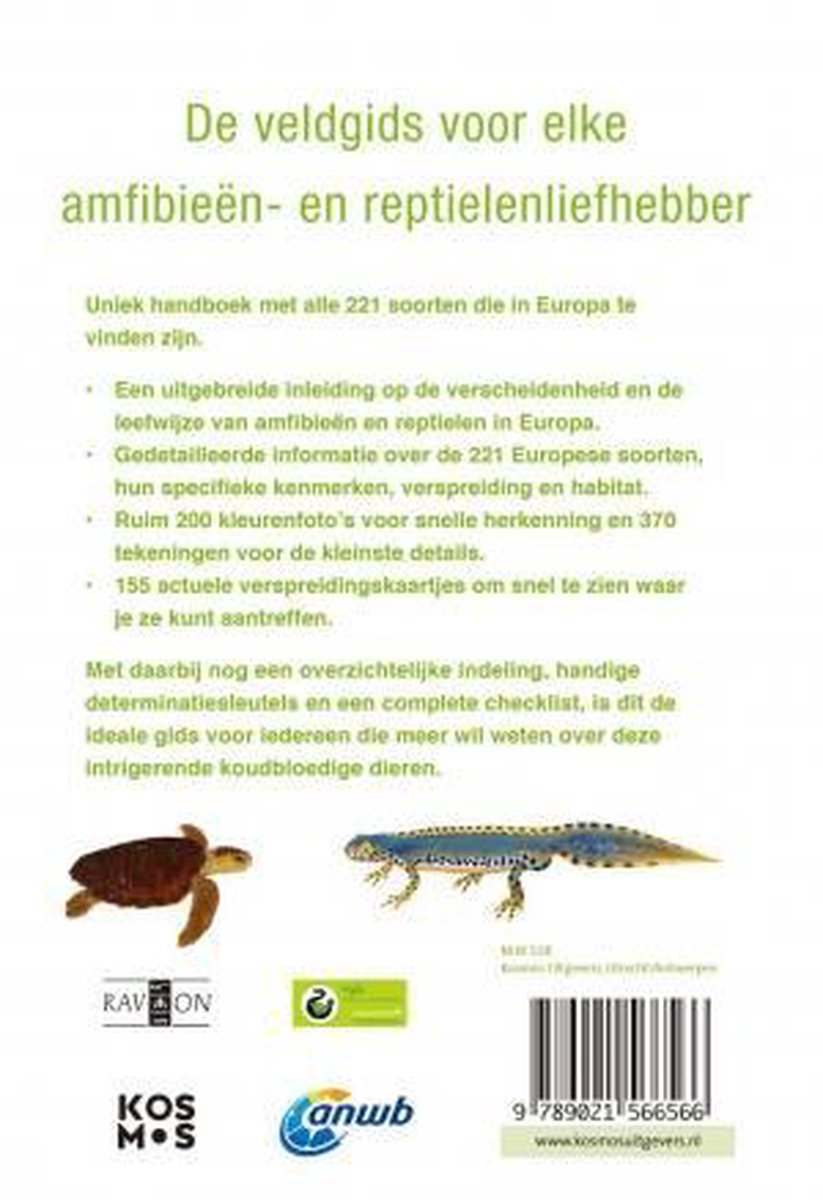 ANWB Amfibieën- en reptielengids - back cover