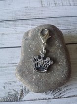 Halsband hanger, Kroontjes met steentjes wit
