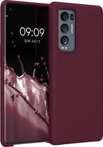 kwmobile telefoonhoesje voor Oppo Find X3 Neo - Hoesje met siliconen coating - Smartphone case in wijnrood