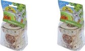 Jr Farm - knaagdierensnack - Houten Rol met Wortelvulling - 180 gram - per 2 stuks