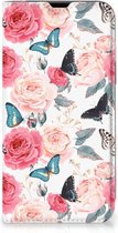 Flipcase Cadeautjes voor Moederdag Geschikt voor iPhone 13 Smartphone Hoesje Butterfly Roses