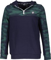 Bellaire jongens hoodie met rits en camo aop Navy Blazer