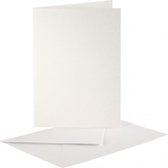kaarten met enveloppen 10,5 x 15 cm 10 sets parelmoer cr√®me