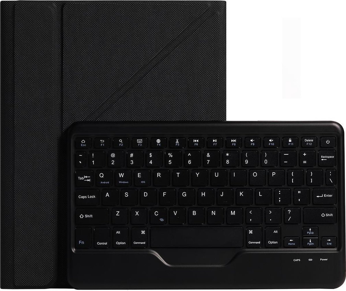 Case2go - Draadloze Bluetooth toetsenbord Tablet hoes geschikt voor iPad 2021/2020/2019 - 10.2 Inch met Stylus Pen Houder - Zwart