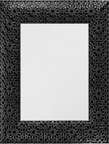 Bloemen Spiegel Zilver Zwart 52x72 cm – Flinder – Zilveren Wandspiegel – Duurzame spiegel zilveren lijst – wand spiegels – Perfecthomeshop