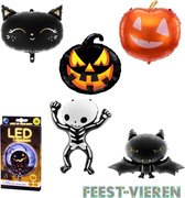 Halloween ballonnen set Folieballonnen en LED Ballon